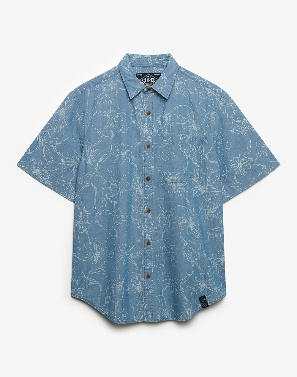Superdry D2 Ovin Vintage Loom S Shirt Πουκαμισο Ανδρικό M4011129A-Kbi Denimlightblue ανδρικά ρούχα πουκάμισα Politikos Shop Πολιτικός