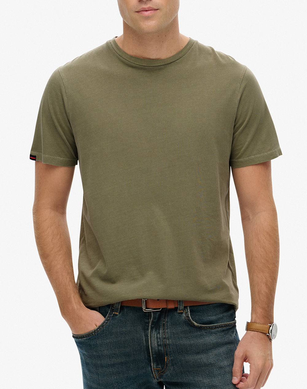 SUPERDRY D1 OVIN CLASSIC ESSENTIAL TEE ΜΠΛΟΥΖΑ ΑΝΔΡΙΚΟ M1012226A-1KH Khaki