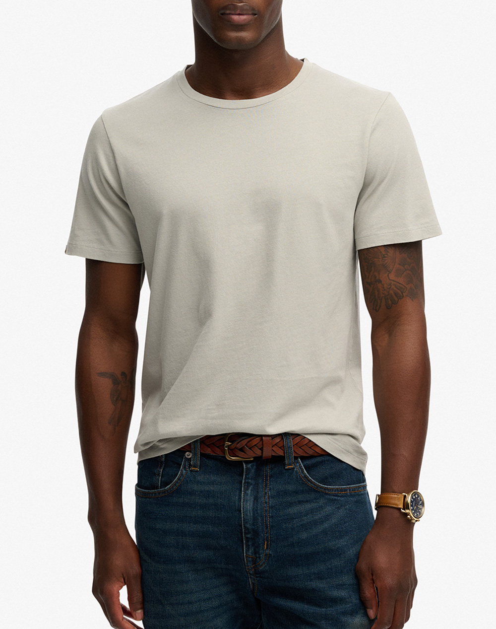 SUPERDRY D1 OVIN CLASSIC ESSENTIAL TEE ΜΠΛΟΥΖΑ ΑΝΔΡΙΚΟ M1012226A-VBO LightGray