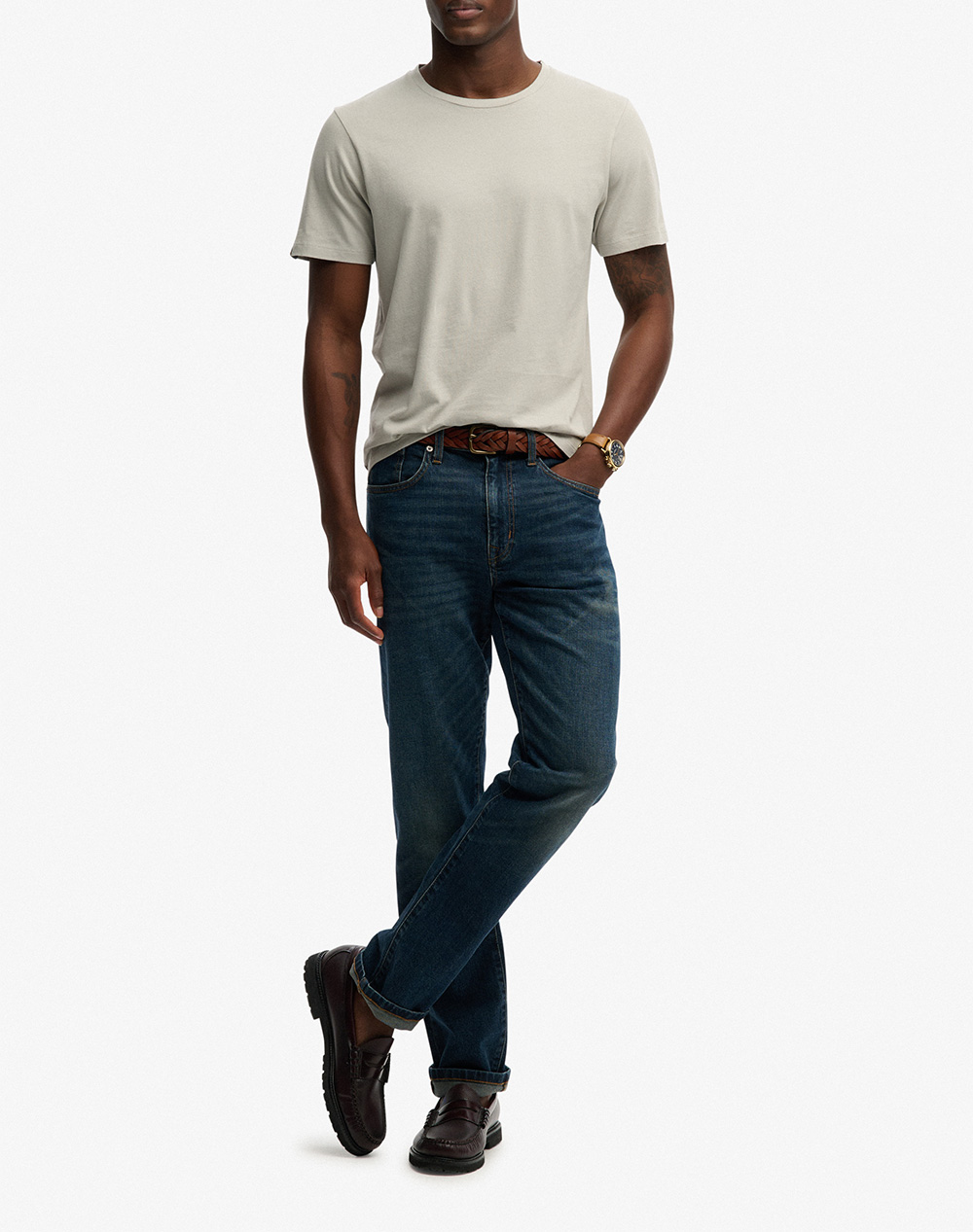 Superdry D1 Ovin Classic Essential Tee Μπλούζα Ανδρικό M1012226A-Vbo Lightgray ανδρικά ρούχα μπλούζες T-Shirt Politikos Shop Πολιτικός