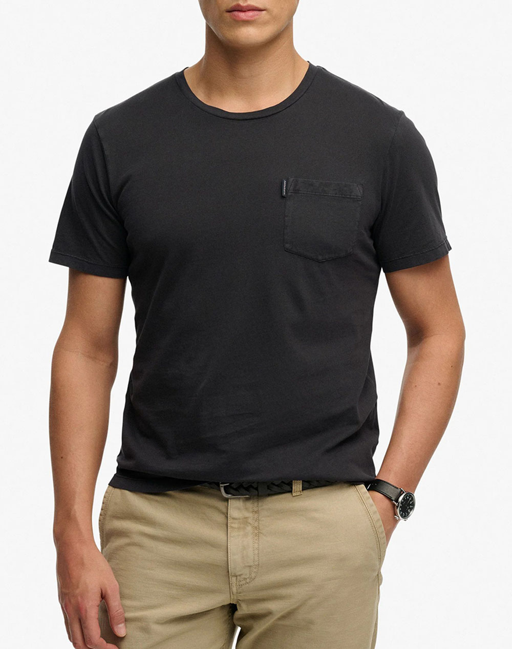 SUPERDRY D1 CLASSIC ESSENTIAL POCKET TEE ΜΠΛΟΥΖΑ ΑΝΔΡΙΚΟ M1012206B-12A JetBlack