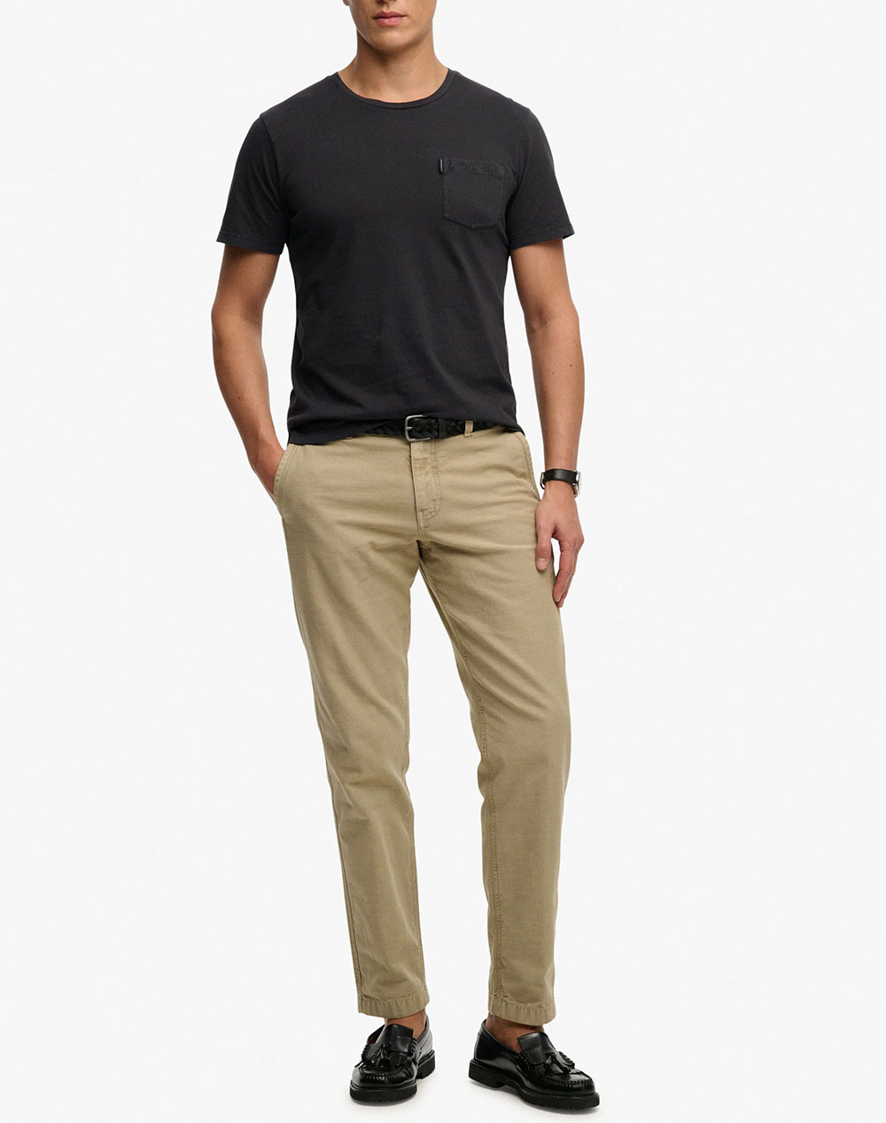 Superdry D1 Classic Essential Pocket Tee Μπλούζα Ανδρικό M1012206B-12A Jetblack ανδρικά ρούχα μπλούζες T-Shirt Politikos Shop Πολιτικός