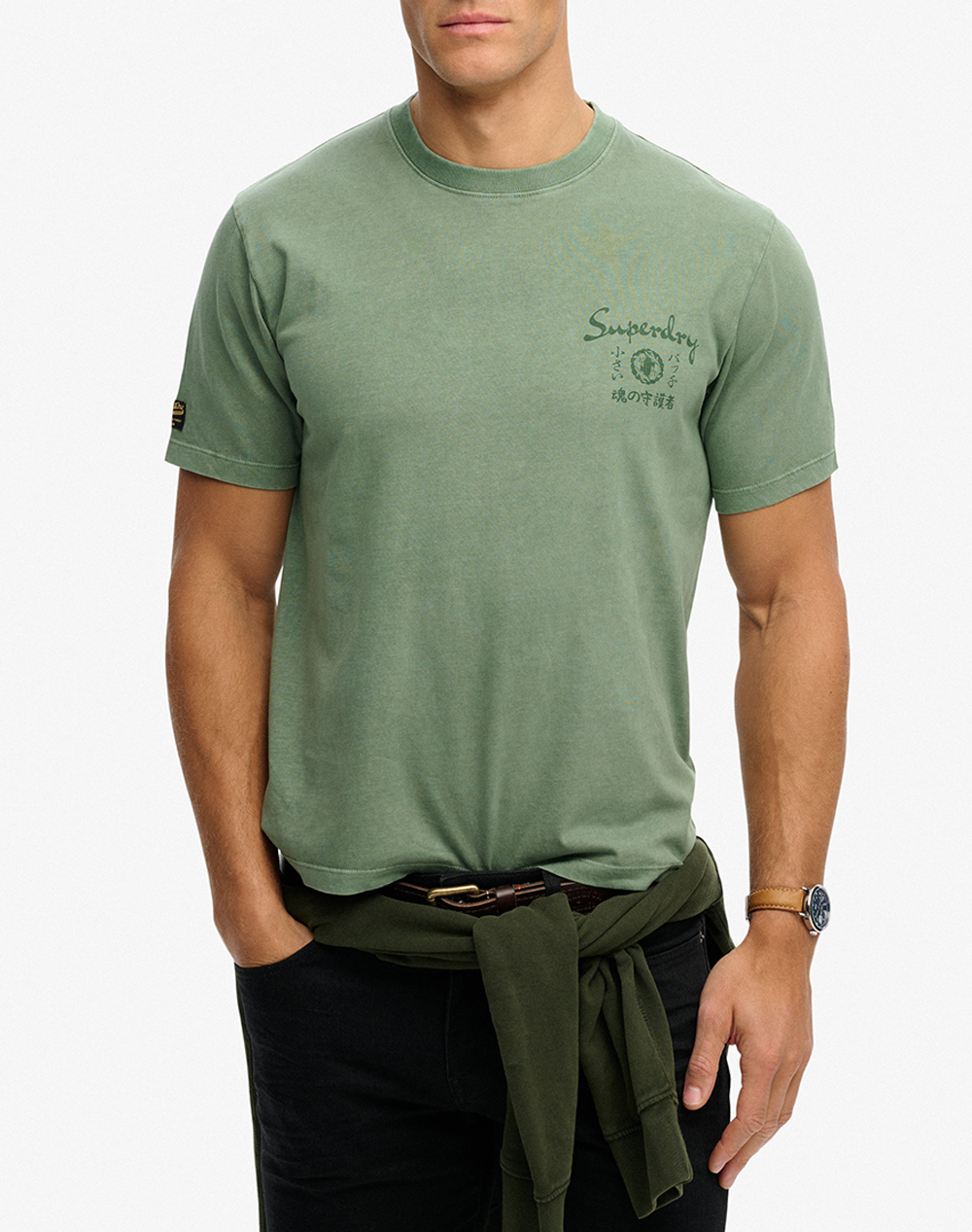 SUPERDRY D2 OVIN TOKYO NARRATIVE LOOSE TEE ΜΠΛΟΥΖΑ ΑΝΔΡΙΚΟ M1012248A-1XE Olive