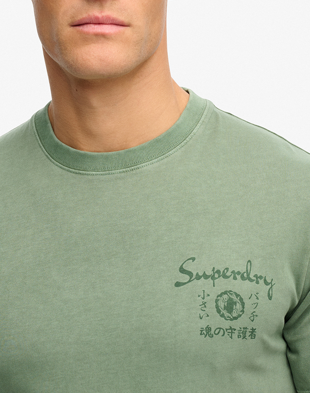 Superdry D2 Ovin Tokyo Narrative Loose Tee Μπλούζα Ανδρικό M1012248A-1Xe Olive ανδρικά ρούχα μπλούζες T-Shirt Politikos Shop Πολιτικός