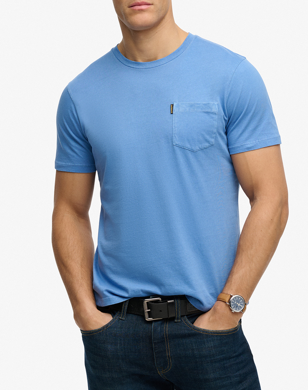 SUPERDRY D2 OVIN CLASSIC ESSENTIAL POCKET TEE ΜΠΛΟΥΖΑ ΑΝΔΡΙΚΟ M1012206A-6OC Blue