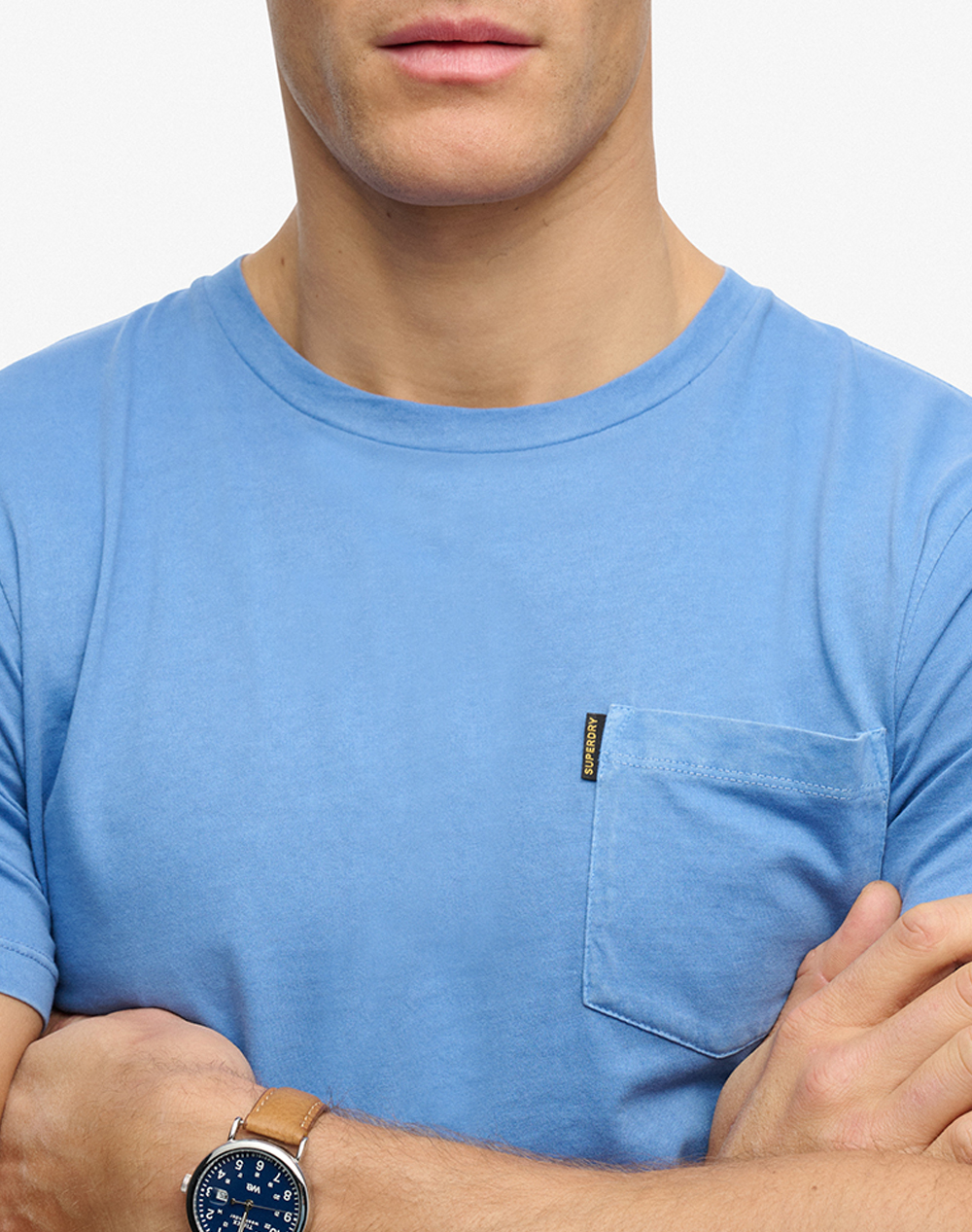 Superdry D2 Ovin Classic Essential Pocket Tee Μπλούζα Ανδρικό M1012206A-6Oc Blue ανδρικά ρούχα μπλούζες T-Shirt Politikos Shop Πολιτικός