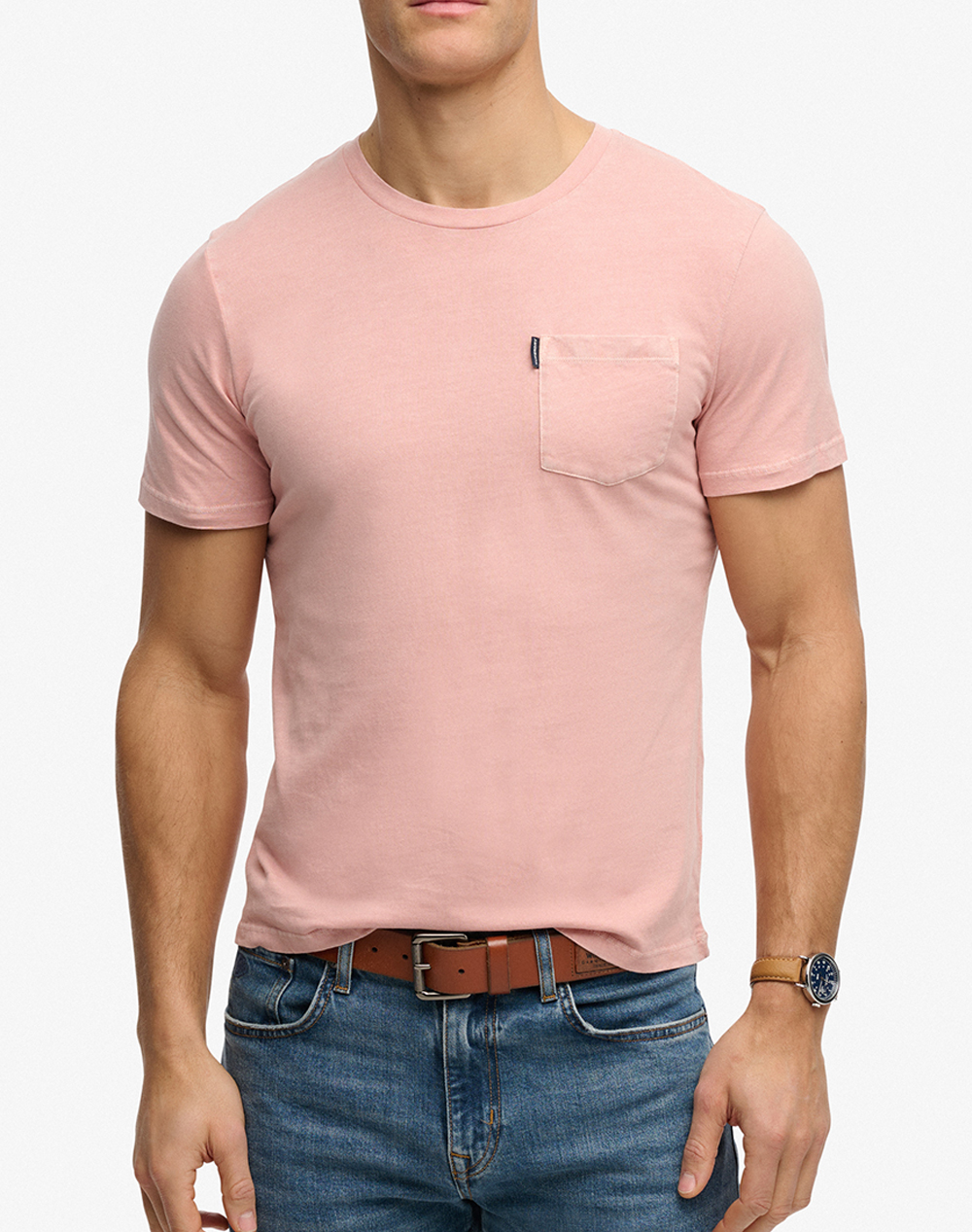 SUPERDRY D2 OVIN CLASSIC ESSENTIAL POCKET TEE ΜΠΛΟΥΖΑ ΑΝΔΡΙΚΟ M1012206A-J7B LightPink