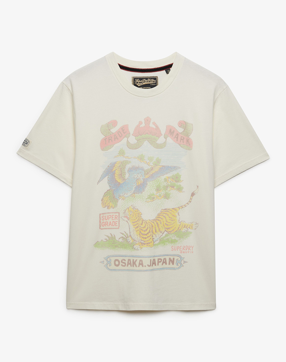 SUPERDRY D1 OVIN VL TOKYO RELAXED TEE ΜΠΛΟΥΖΑ ΑΝΔΡΙΚΟ M1012235A-22C Cream
