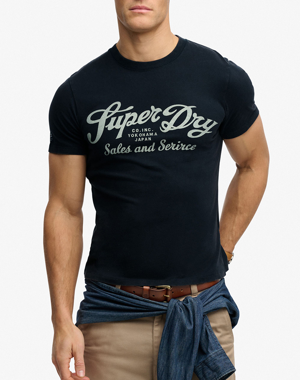 SUPERDRY D3 OVIN INDUSTRY WORKER RELAXED TEE ΜΠΛΟΥΖΑ ΑΝΔΡΙΚΟ M1012352A-98T DarkBlue