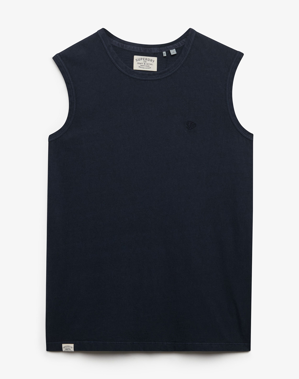 SUPERDRY D3 OVIN CLASSIC COTTON LINEN TANK ΜΠΛΟΥΖΑ ΑΝΔΡΙΚΟ M6010954A-98T DarkBlue