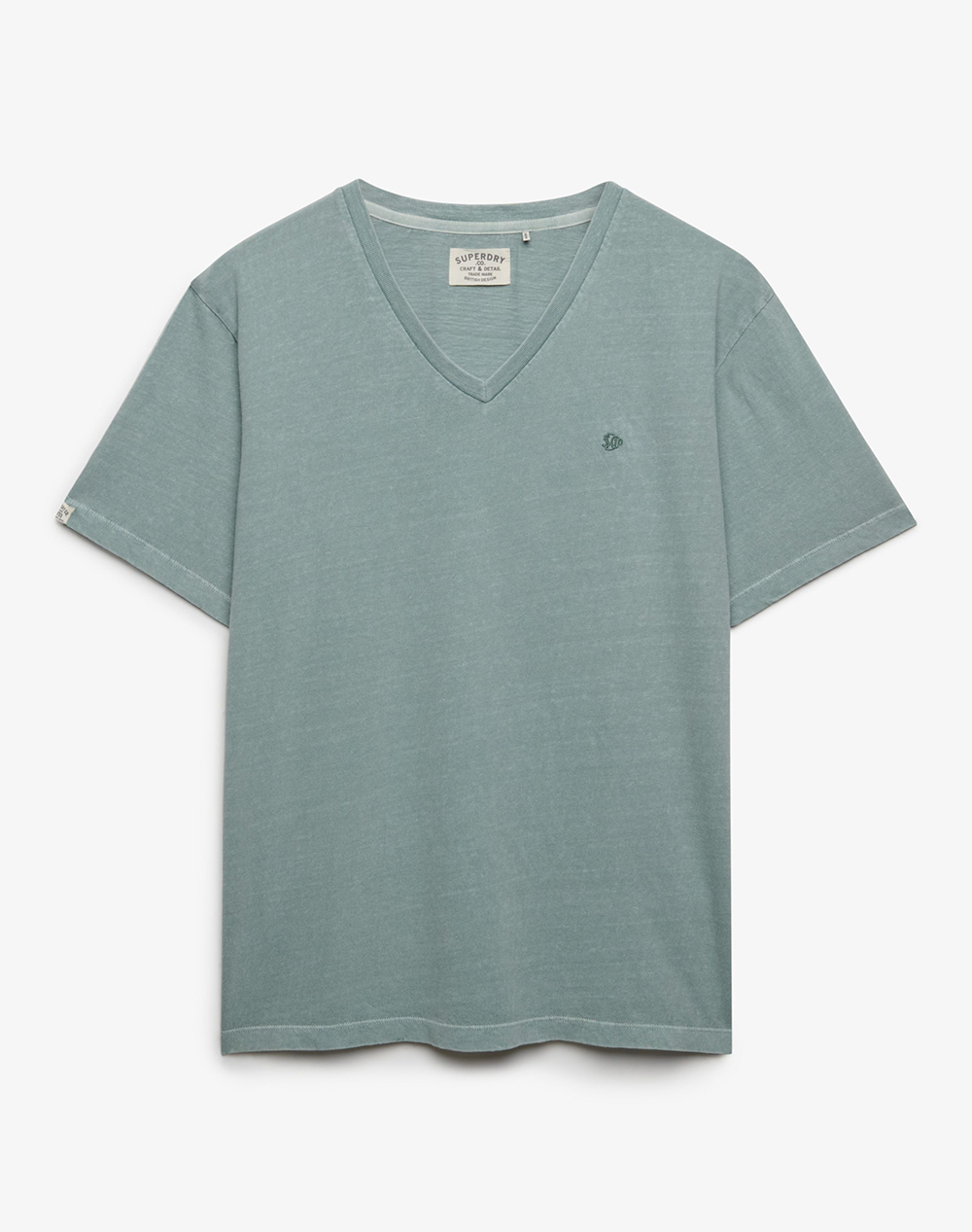SUPERDRY D3 OVIN CLASSIC COTTON LINEN VEE ΜΠΛΟΥΖΑ ΑΝΔΡΙΚΟ M1012391A-J1E LightGreen