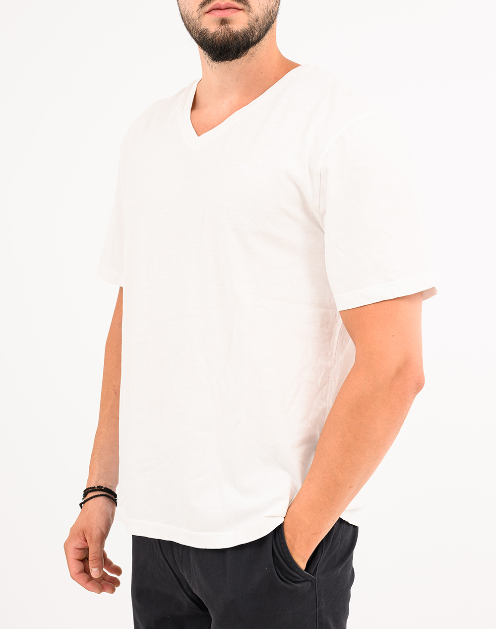 SUPERDRY D3 OVIN CLASSIC COTTON LINEN VEE ΜΠΛΟΥΖΑ ΑΝΔΡΙΚΟ M1012391A-K3Y OffWhite