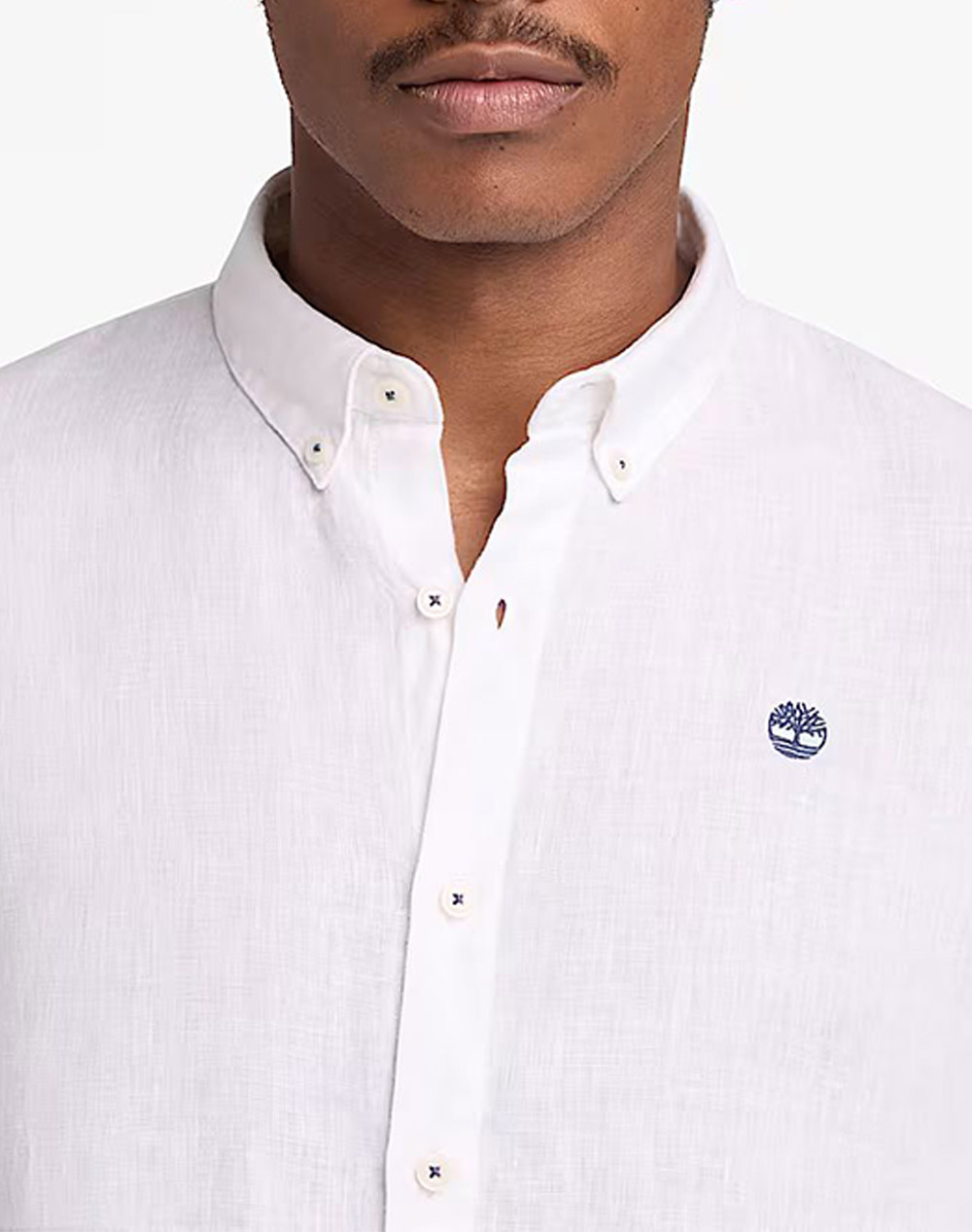 Timbreland Linen Shirt Tb0A2Dc3-100 White ανδρικά ρούχα πουκάμισα Politikos Shop Πολιτικός