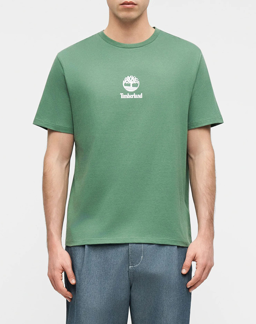 TIMBERLAND Print Stack Logo Short Sleeve Tee TB0A6WWT-A6Z Green