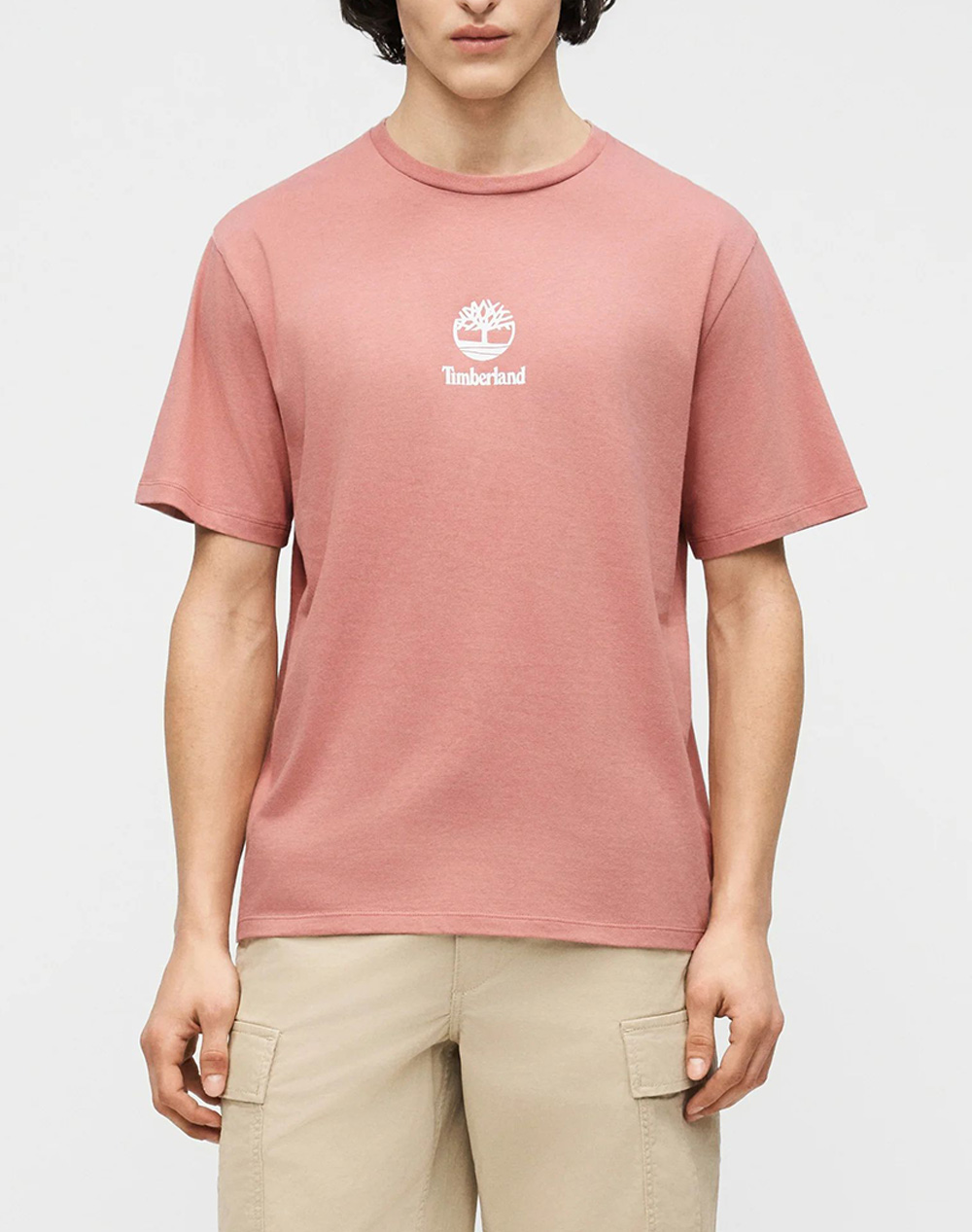 TIMBERLAND Print Stack Logo Short Sleeve Tee TB0A6WWT-R85 deepPink