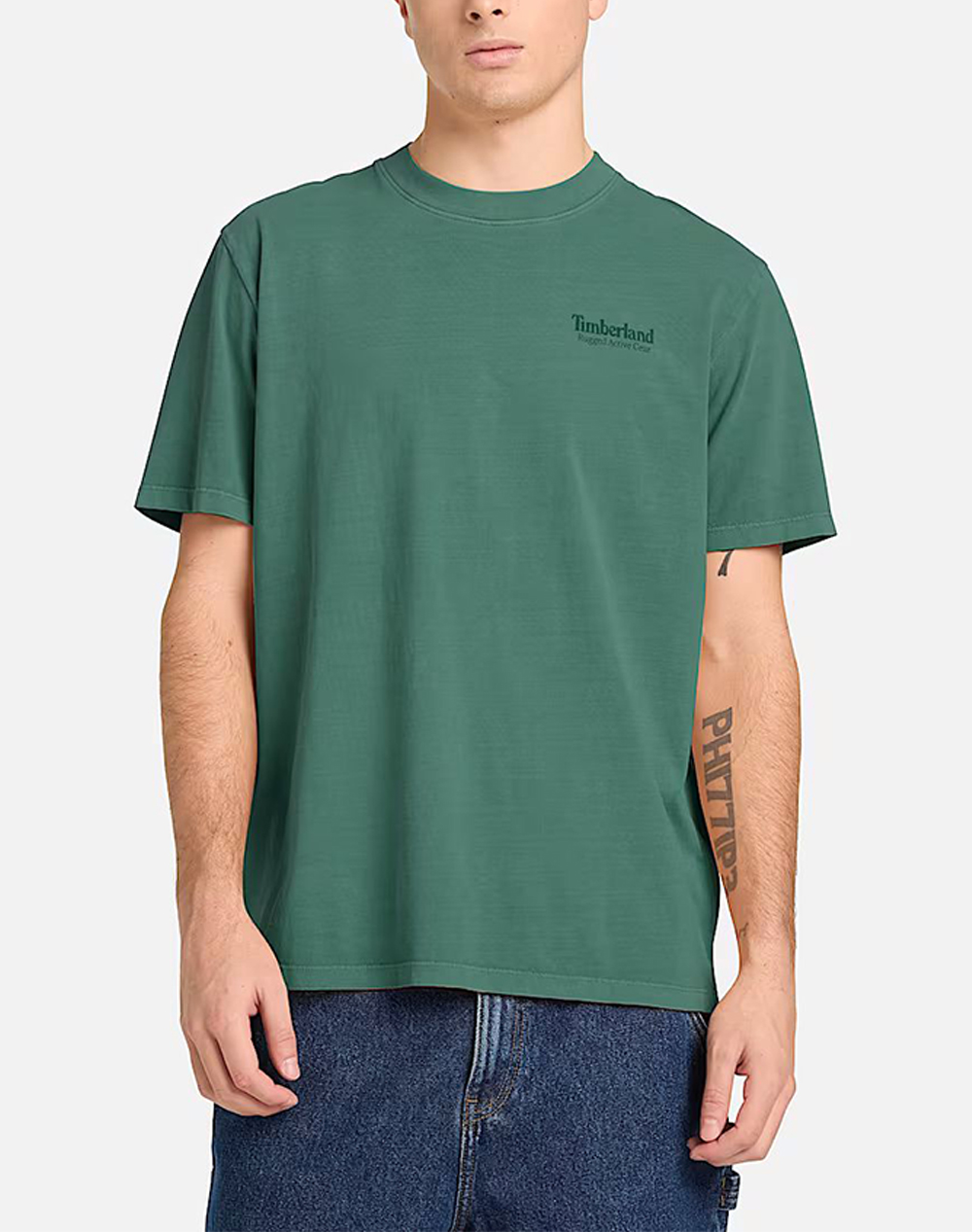 TIMBERLAND Rugged Active Gear Back Graphic Tee TB0A5MU6-A6X Green