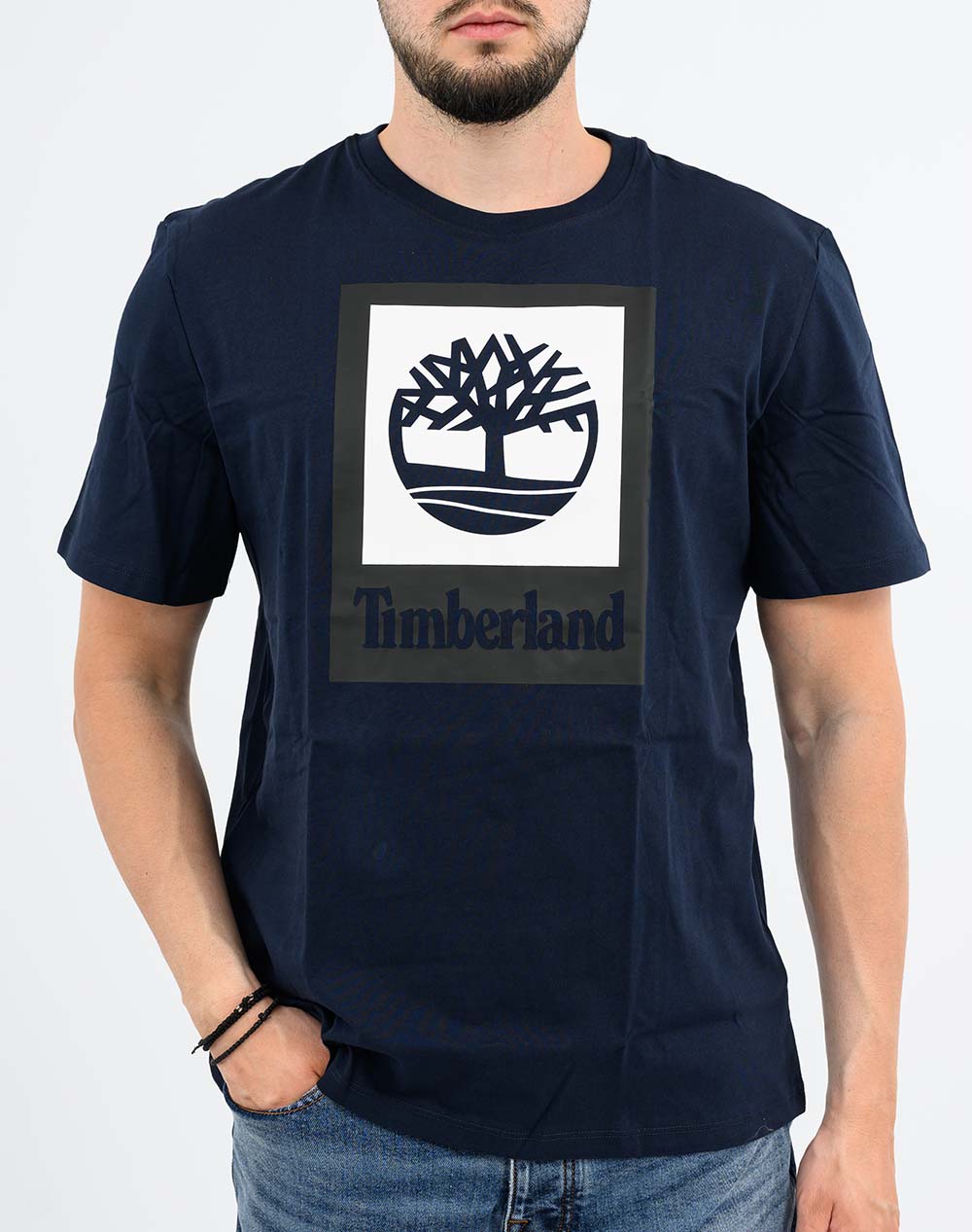 Timberland Colored Short Sleeve Tee Tb0A5Qs2-433 Darkblue ανδρικά ρούχα μπλούζες T-Shirt Politikos Shop Πολιτικός