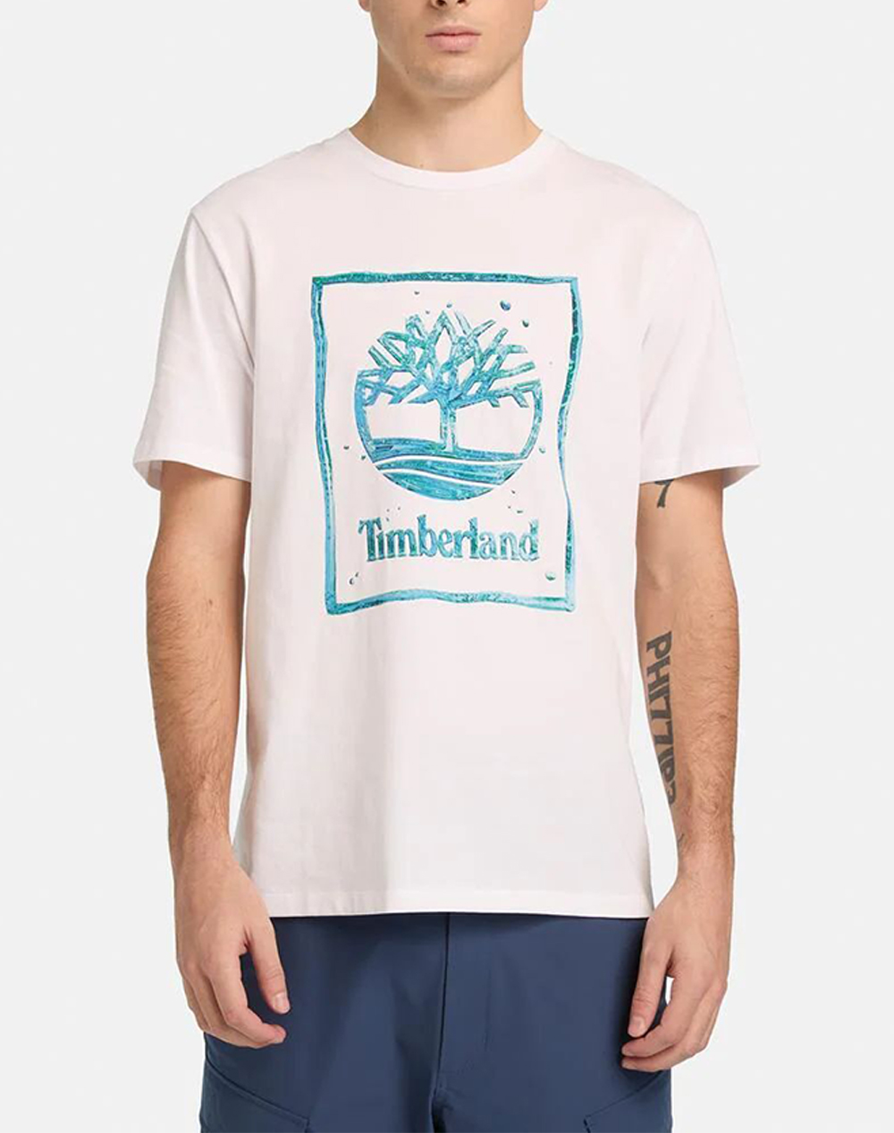 TIMBERLAND Water Stack Logo Short Sleeve Tee TB0A5MV4-100 White
