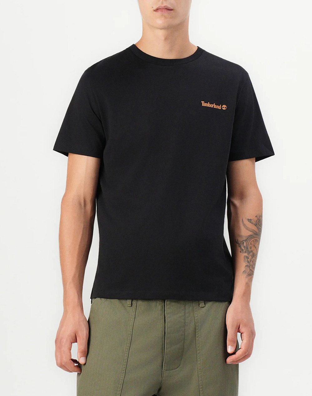 TIMBERLAND Small Linear Logo Print Tee TB0A5QQT-001 Black
