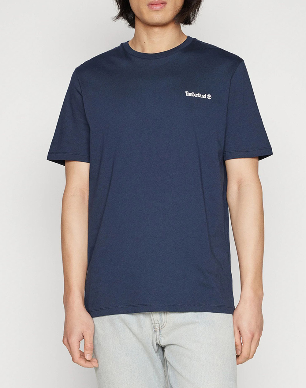 TIMBERLAND Small Linear Logo Print Tee TB0A5QQT-433 DarkBlue