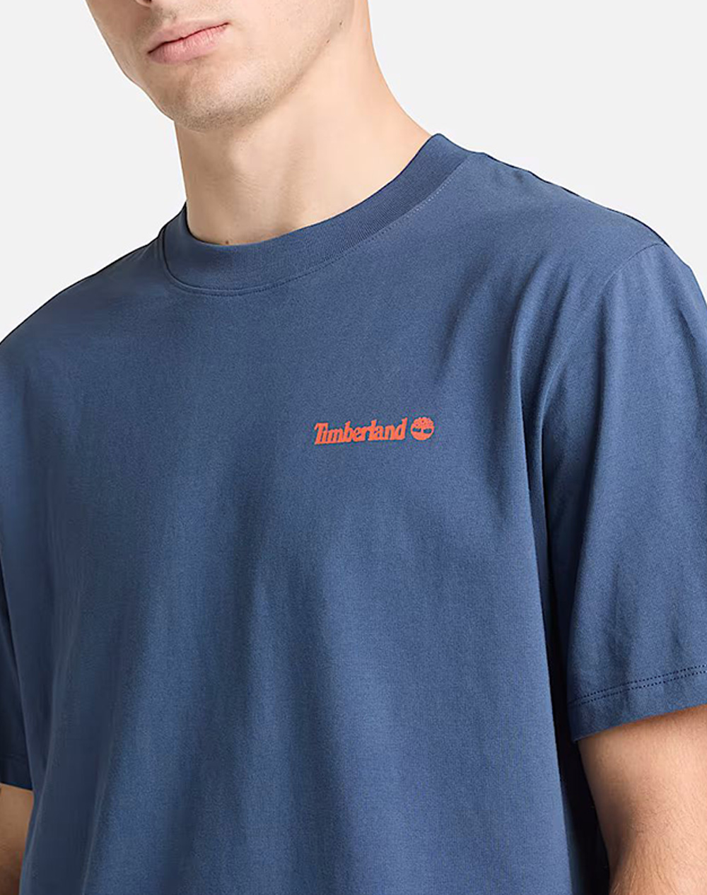 Timberland Magnet Back Graphic Tee Tb0A5Mnv-Eyo Blue ανδρικά ρούχα μπλούζες T-Shirt Politikos Shop Πολιτικός