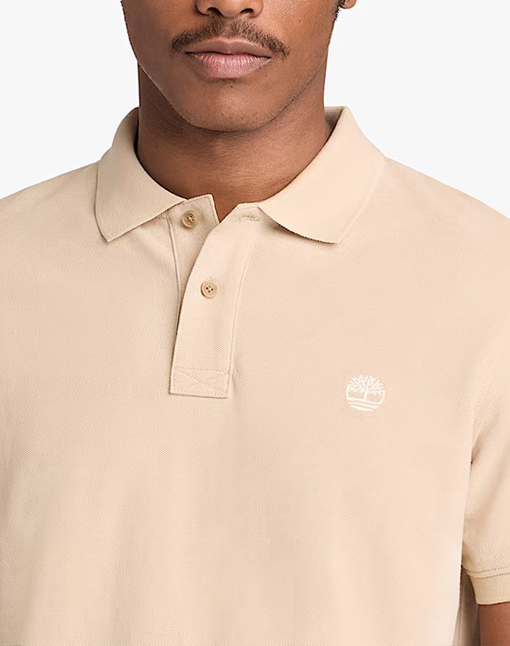 Timberland Pique Short Sleeve Polo Tb0A6Vdp-Y94 Biege ανδρικά ρούχα μπλούζες Politikos Shop Πολιτικός