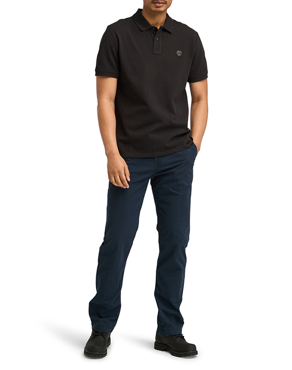 Timberland Pique Short Sleeve Polo Tb0A6Vdp-001 Black ανδρικά ρούχα μπλούζες Politikos Shop Πολιτικός