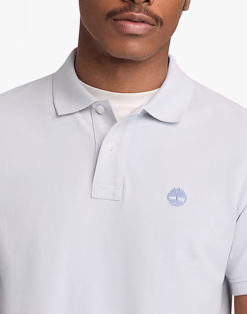 Timberland Pique Short Sleeve Polo Tb0A6Vdp-A7E Lightgray ανδρικά ρούχα μπλούζες Politikos Shop Πολιτικός