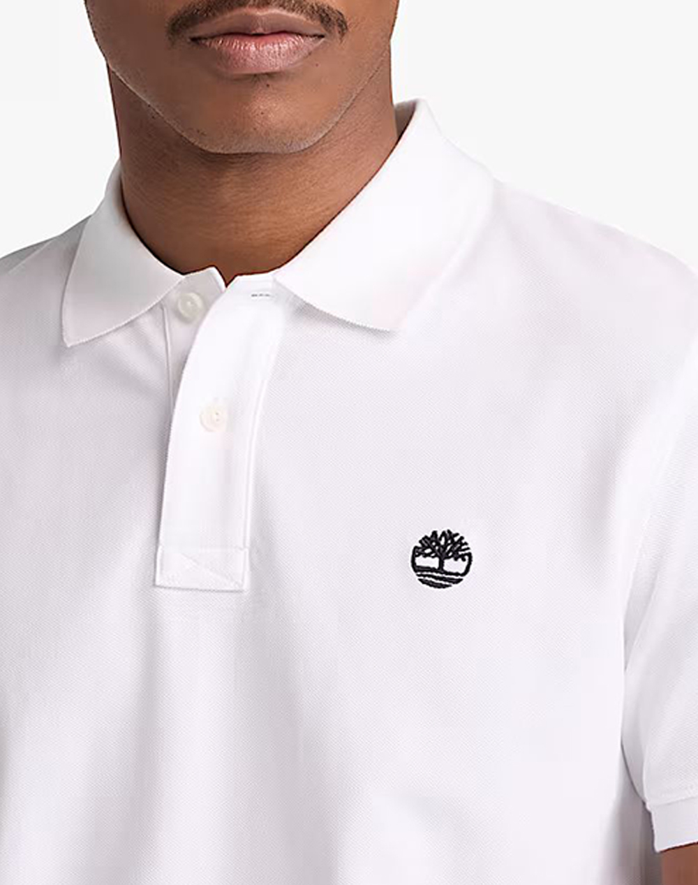 Timberland Pique Short Sleeve Polo Tb0A6Vdp-100 White ανδρικά ρούχα μπλούζες Politikos Shop Πολιτικός
