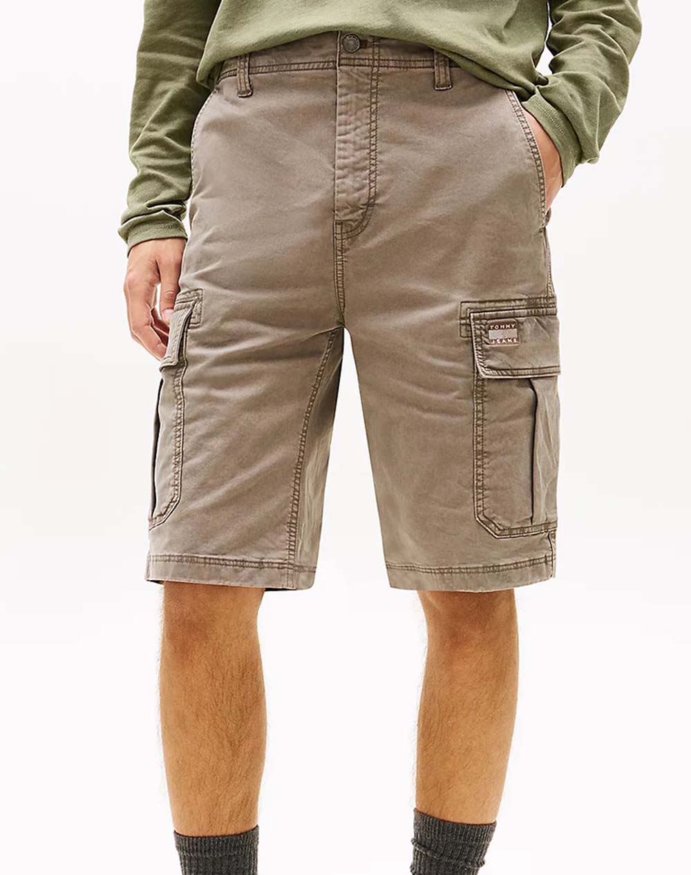 TOMMY JEANS TJM OTIS WASHED CARGO SHORT DM0DM22831-PKDNI SandyBrown