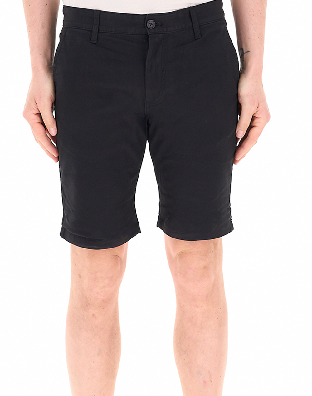 Tommy Jeans Ανδρική Βερμούδα Chino Μαύρο Βαμβάκι Ελαστάνη