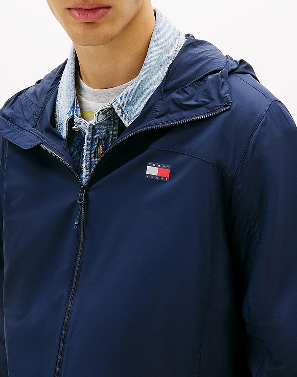 Tommy Jeans Tjm Outdoor Shell Jacket Ext Dm0Dm23112-C1G Darkblue ανδρικά ρούχα Πανωφορια μπουφάν Politikos Shop Πολιτικός