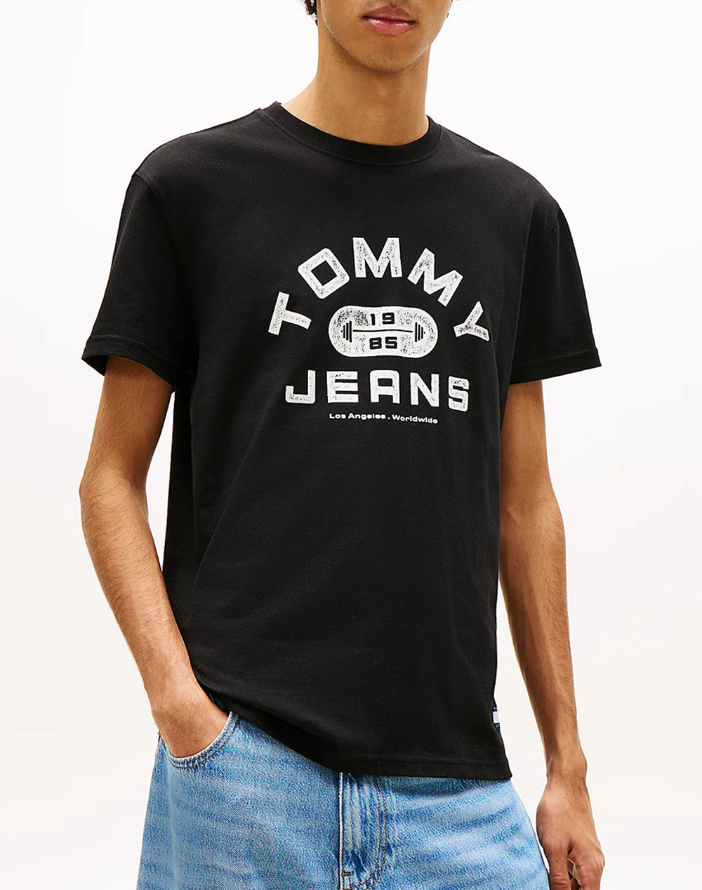 TOMMY JEANS TJM REG TJ GYM SS TEE EXT DM0DM22551-BDS Black