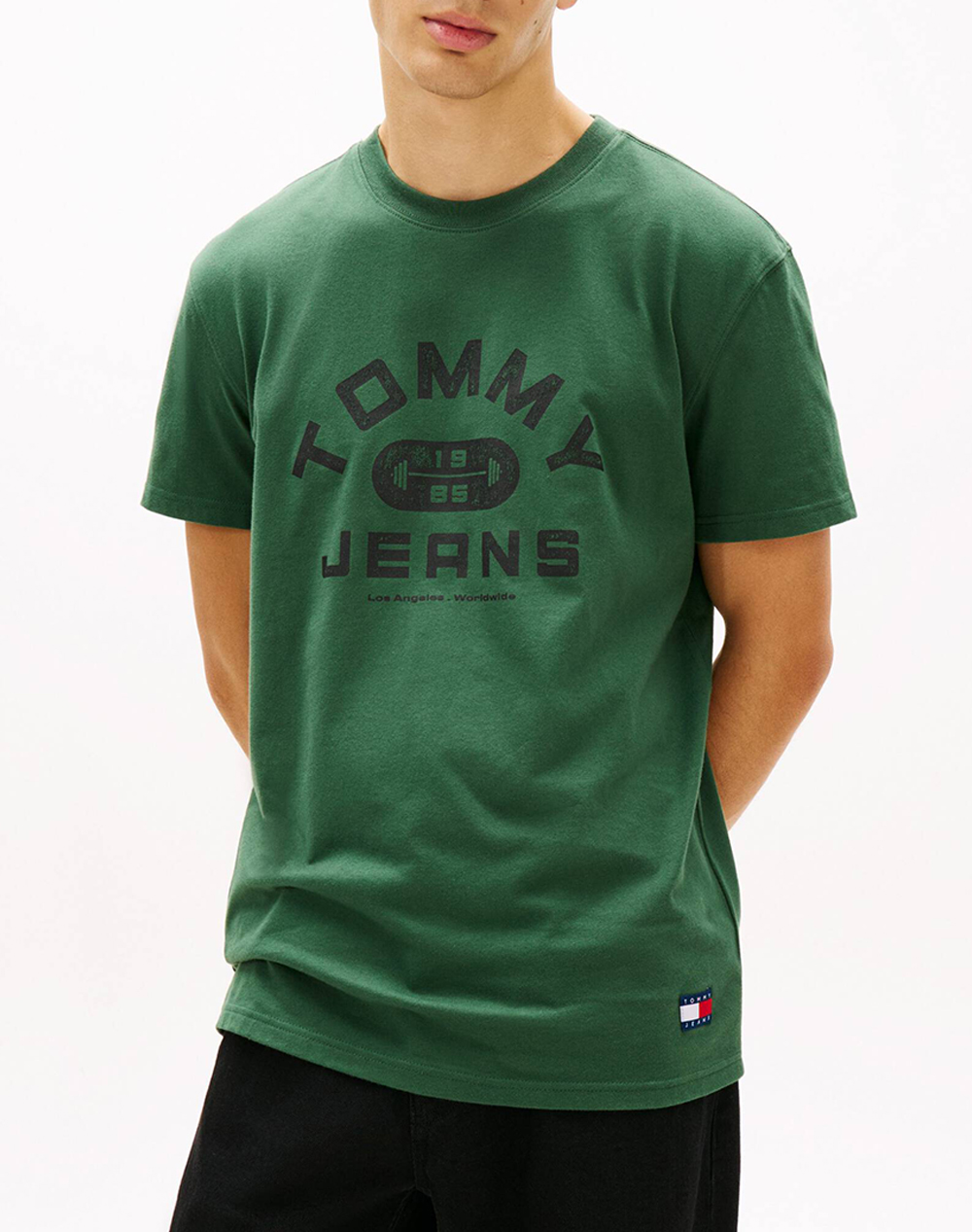 TOMMY JEANS TJM REG TJ GYM SS TEE EXT DM0DM22551-MBL Green