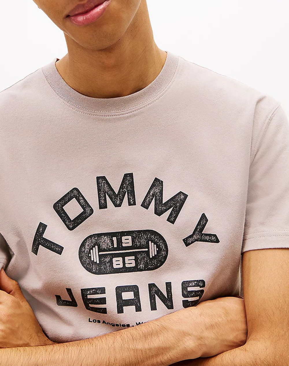Tommy Jeans Tjm Reg Tj Gym Ss Tee Ext Dm0Dm22551-Pke Mixed ανδρικά ρούχα μπλούζες T-Shirt Politikos Shop Πολιτικός
