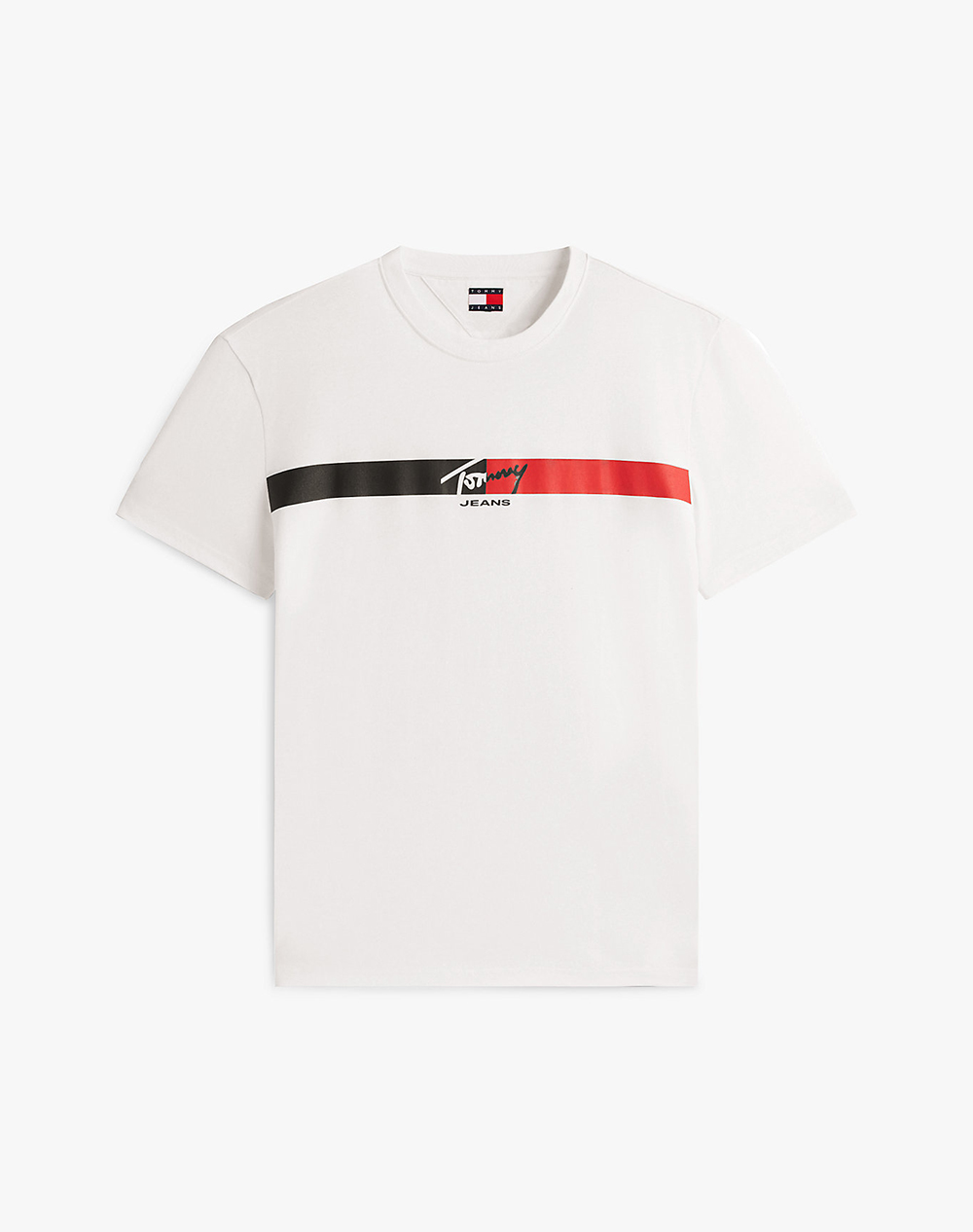 Tommy Jeans Tjm Reg Signature Stripe T Ext Dm0Dm22539-Ybl Ecru ανδρικά ρούχα μπλούζες T-Shirt Politikos Shop Πολιτικός