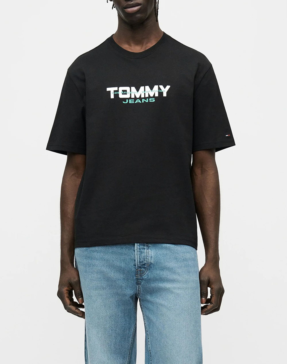 TOMMY JEANS TJM 90S TJ BLOCK SS TEE DM0DM22550-BDS Black