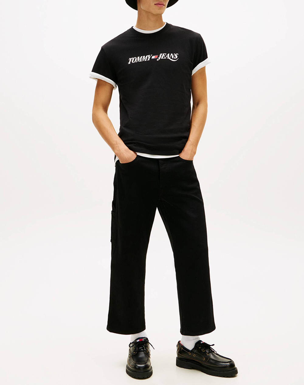 Tommy Jeans Tjm Reg Vintage La Ss Tee Dm0Dm22548-Bds Black ανδρικά ρούχα μπλούζες T-Shirt Politikos Shop Πολιτικός