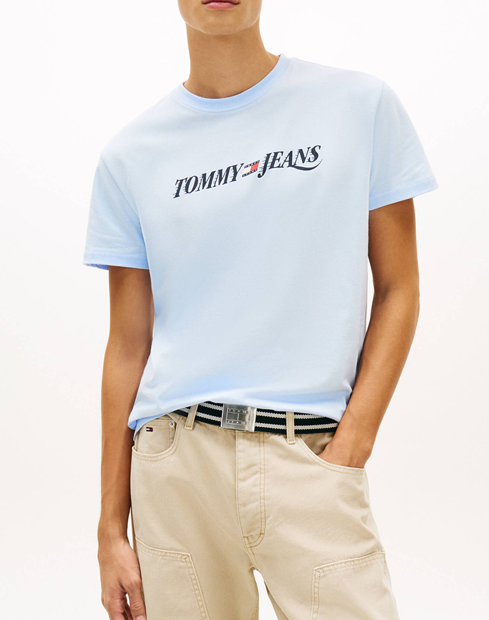 TOMMY JEANS TJM REG VINTAGE LA SS TEE DM0DM22548-C3Q Ciel