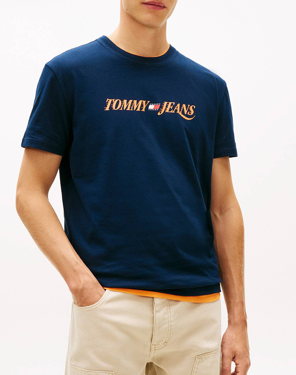 TOMMY JEANS TJM REG VINTAGE LA SS TEE DM0DM22548-C1G DarkBlue