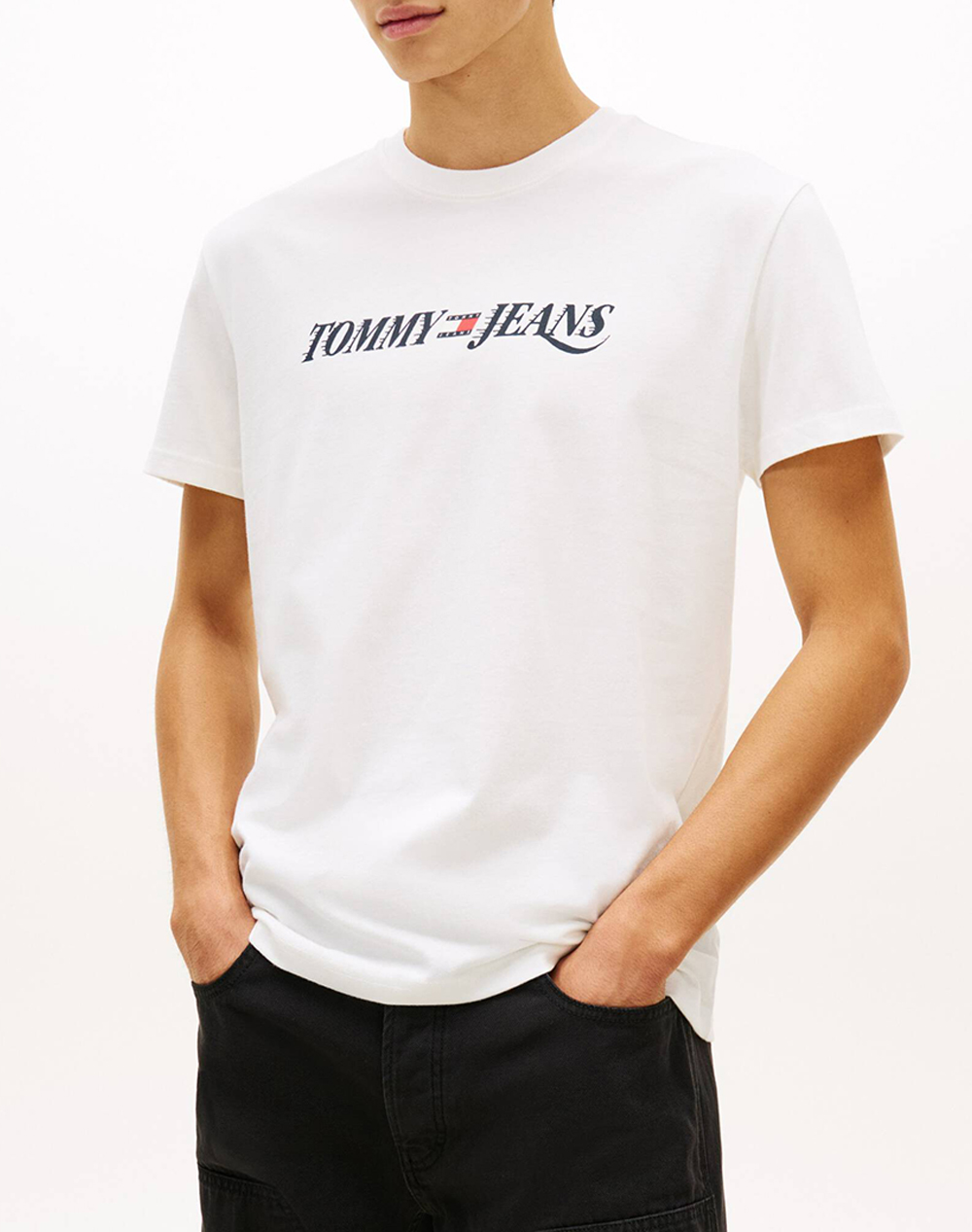 TOMMY JEANS TJM REG VINTAGE LA SS TEE DM0DM22548-YBL Ecru