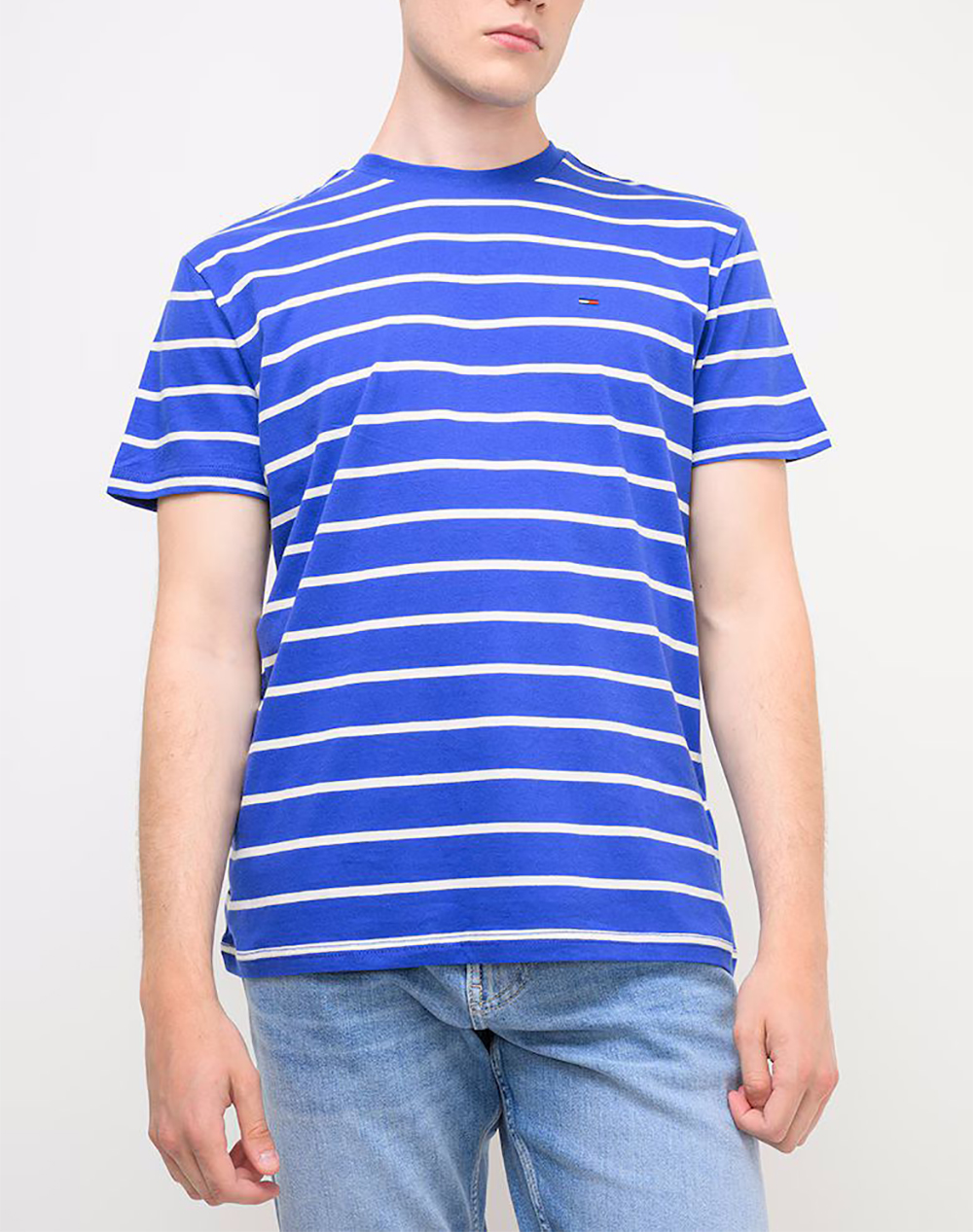 TOMMY JEANS TJM REG STRIPE SS TEE EXT DM0DM22544-C8O Blue