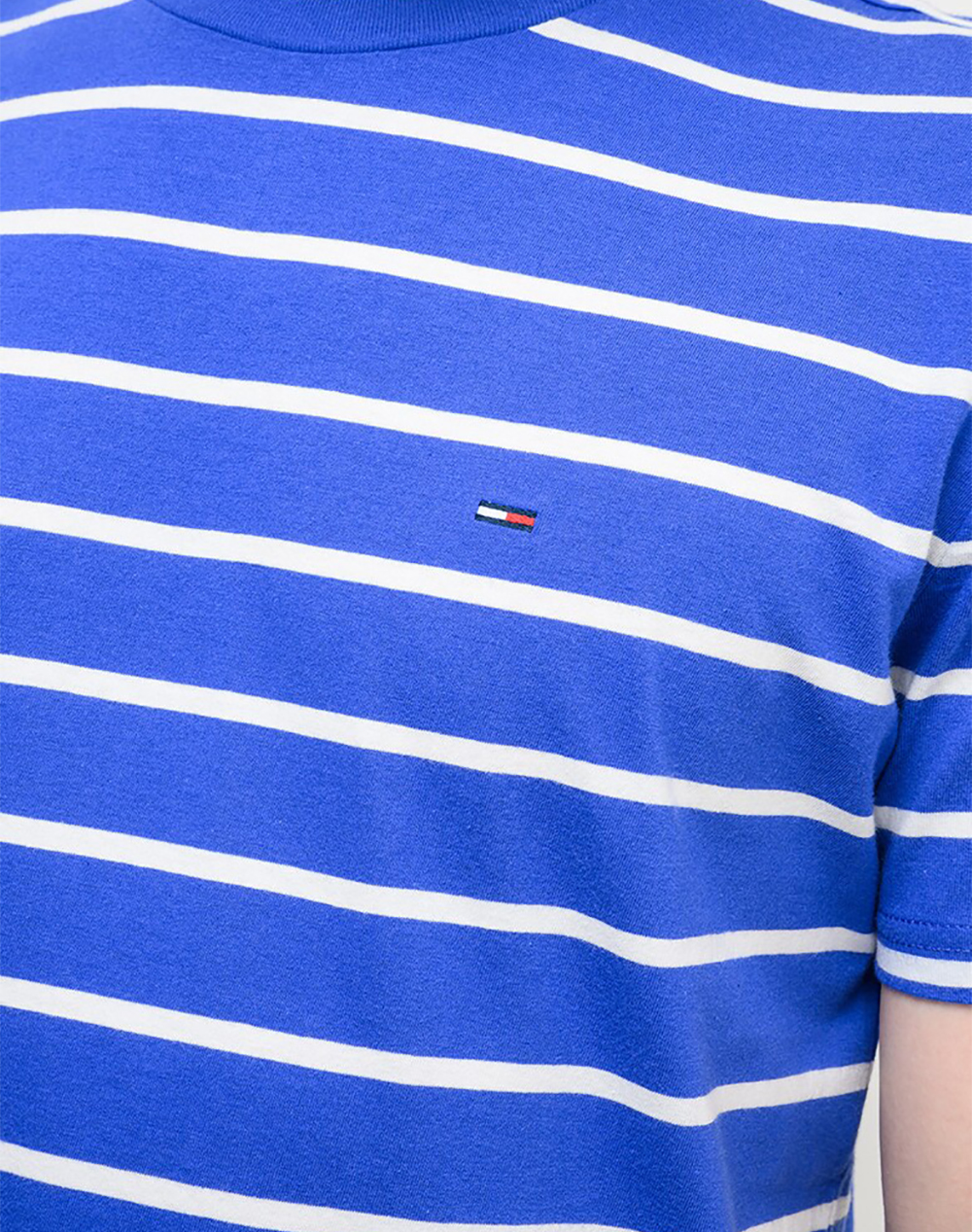 Tommy Jeans Tjm Reg Stripe Ss Tee Ext Dm0Dm22544-C8O Blue ανδρικά ρούχα μπλούζες T-Shirt Politikos Shop Πολιτικός