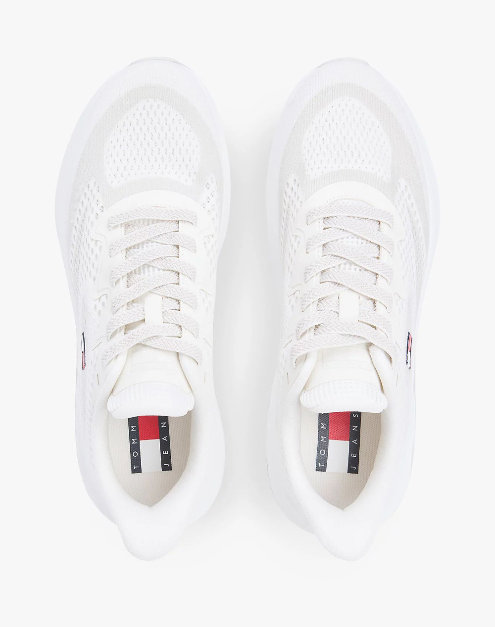 Tommy Jeans Runner Knitted Em0Em01713-Ybl Ecru ανδρικά αθλητικά παπούτσια Politikos Shop Πολιτικός