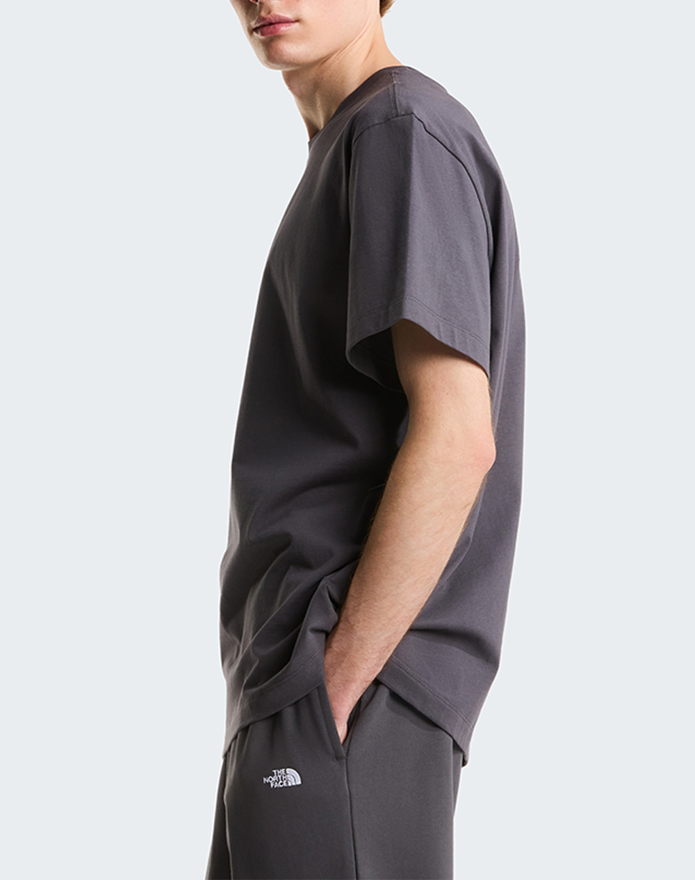 The North Face M Ess Cr Lg Rx Ss Tee Nf0A8Gqe-Nfrhi Darkslategrey ανδρικά ρούχα μπλούζες T-Shirt Politikos Shop Πολιτικός