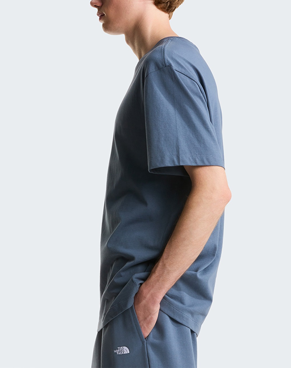 The North Face M Ess Cr Lg Rx Ss Tee Nf0A8Gqe-Granite Gre Steelblue ανδρικά ρούχα μπλούζες T-Shirt Politikos Shop Πολιτικός
