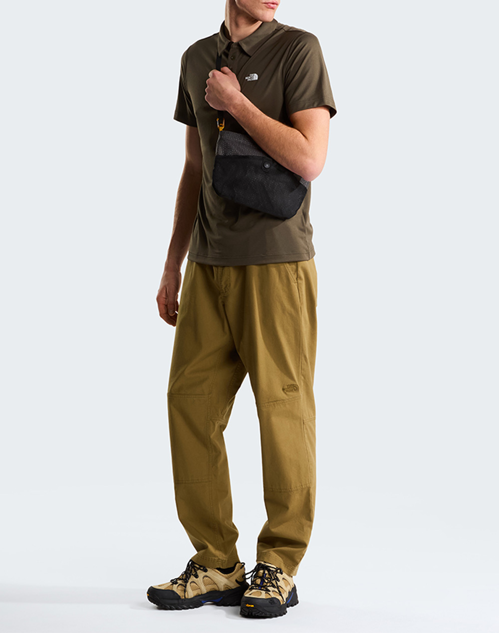 The North Face M Tanken Polo Nf0A2Waz-Nf21L Khaki ανδρικά ρούχα μπλούζες Politikos Shop Πολιτικός