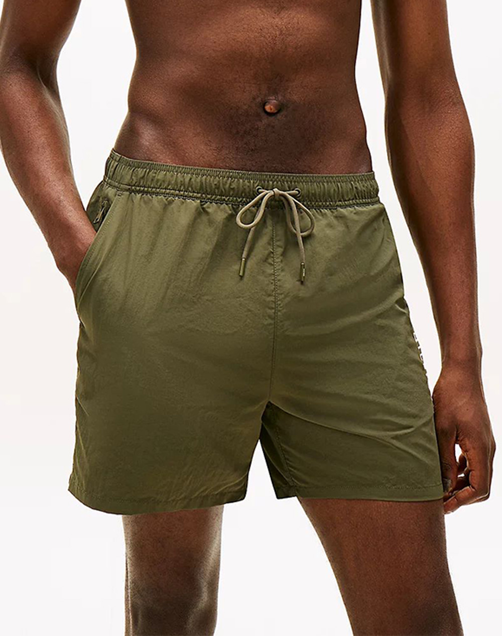 Tommy Hilfiger Ανδρικό Μαγιό Χακί Ανακυκλωμένο Νάυλον