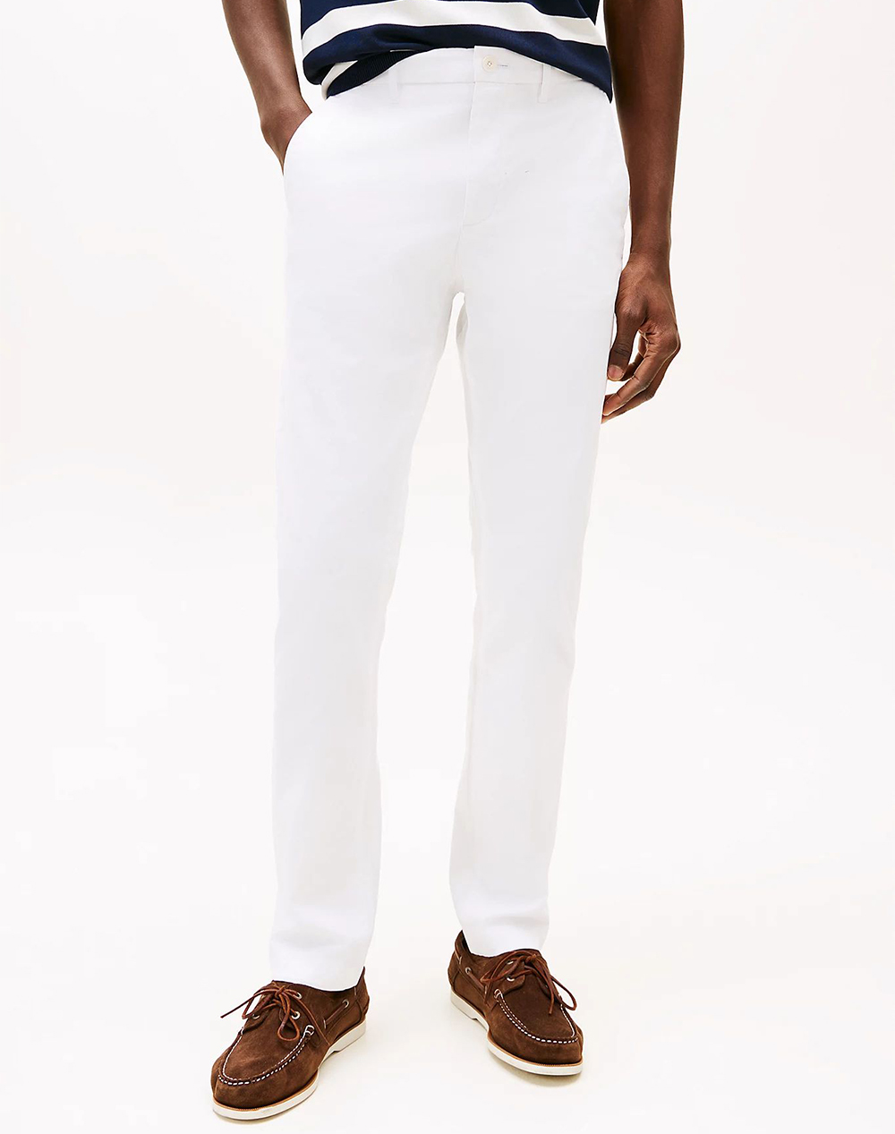 TOMMY HILFIGER CHINO BLEECKER 1985 PIMA COTTON MW0MW26619-YCF34 White