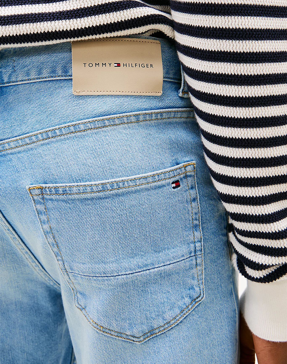 Tommy Hilfiger Straight Denton Str Heron Blue Mw0Mw38813-1Ac34 Denimlightblue ανδρικά ρούχα παντελόνια Jeans Politikos Shop Πολιτικός